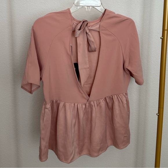 Vero Moda Pink Mauve Rosey Top with Tie Ribbon Back - Picture 2 of 6